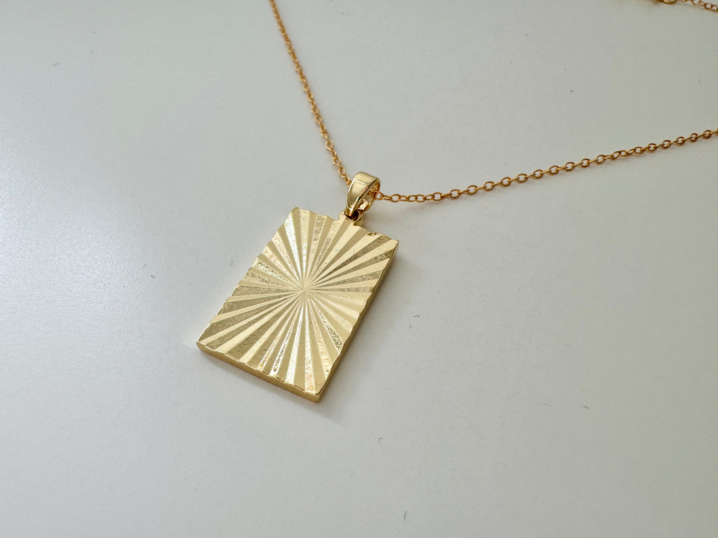 Gold Plated Sunburst Pendant
