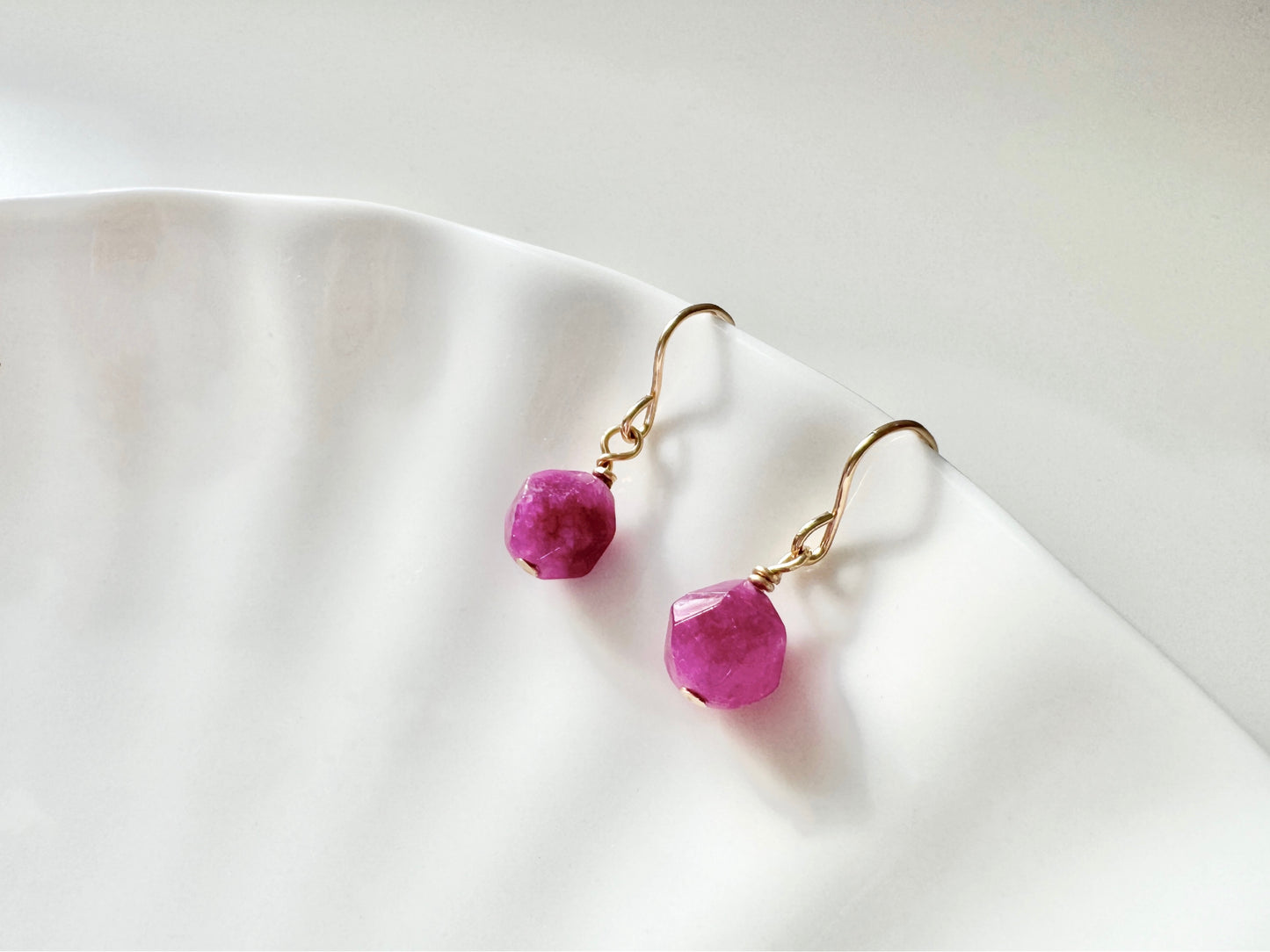 Pink Tourmaline Earrings, October Birthstone