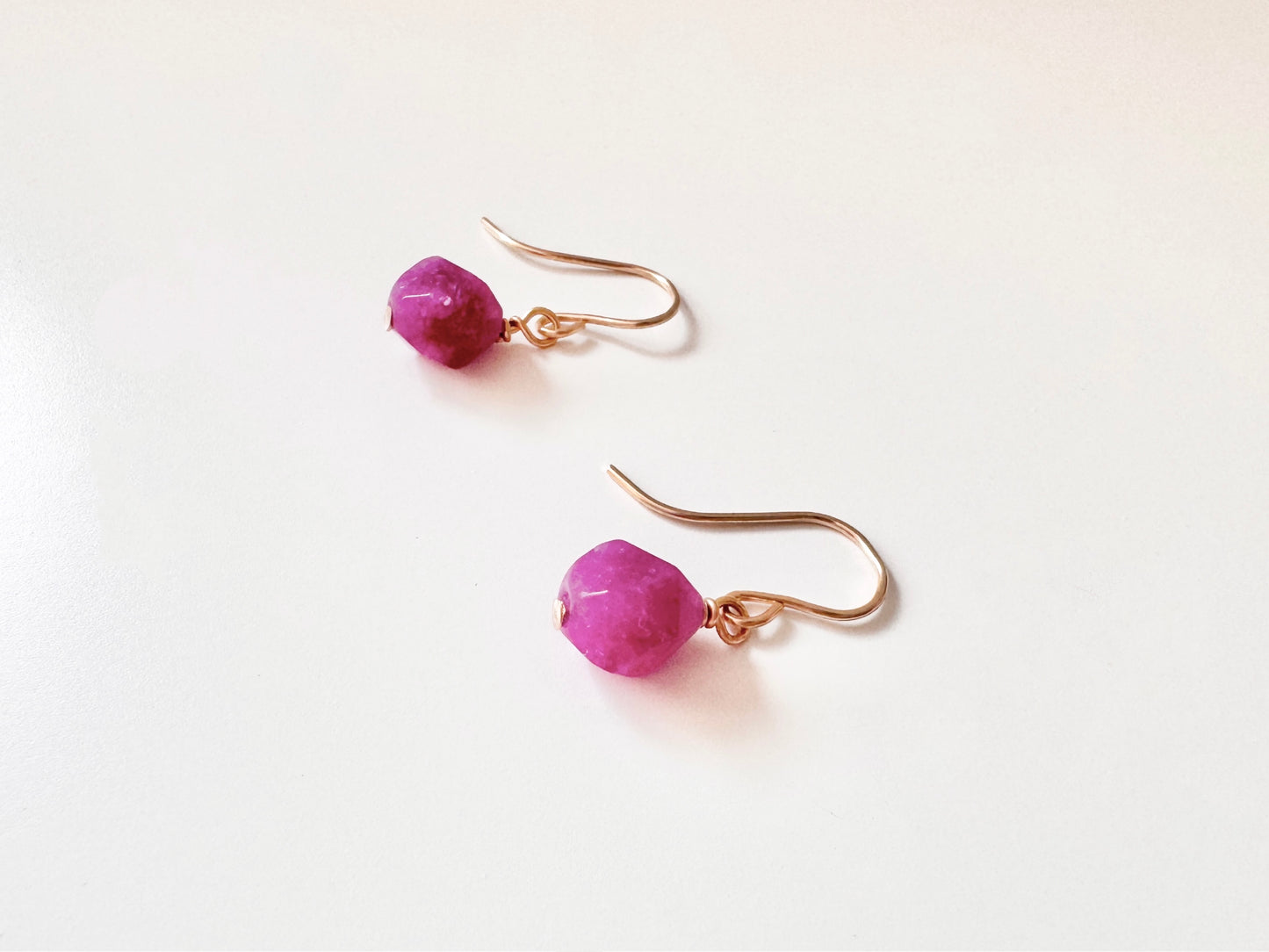 Pink Tourmaline Earrings, October Birthstone