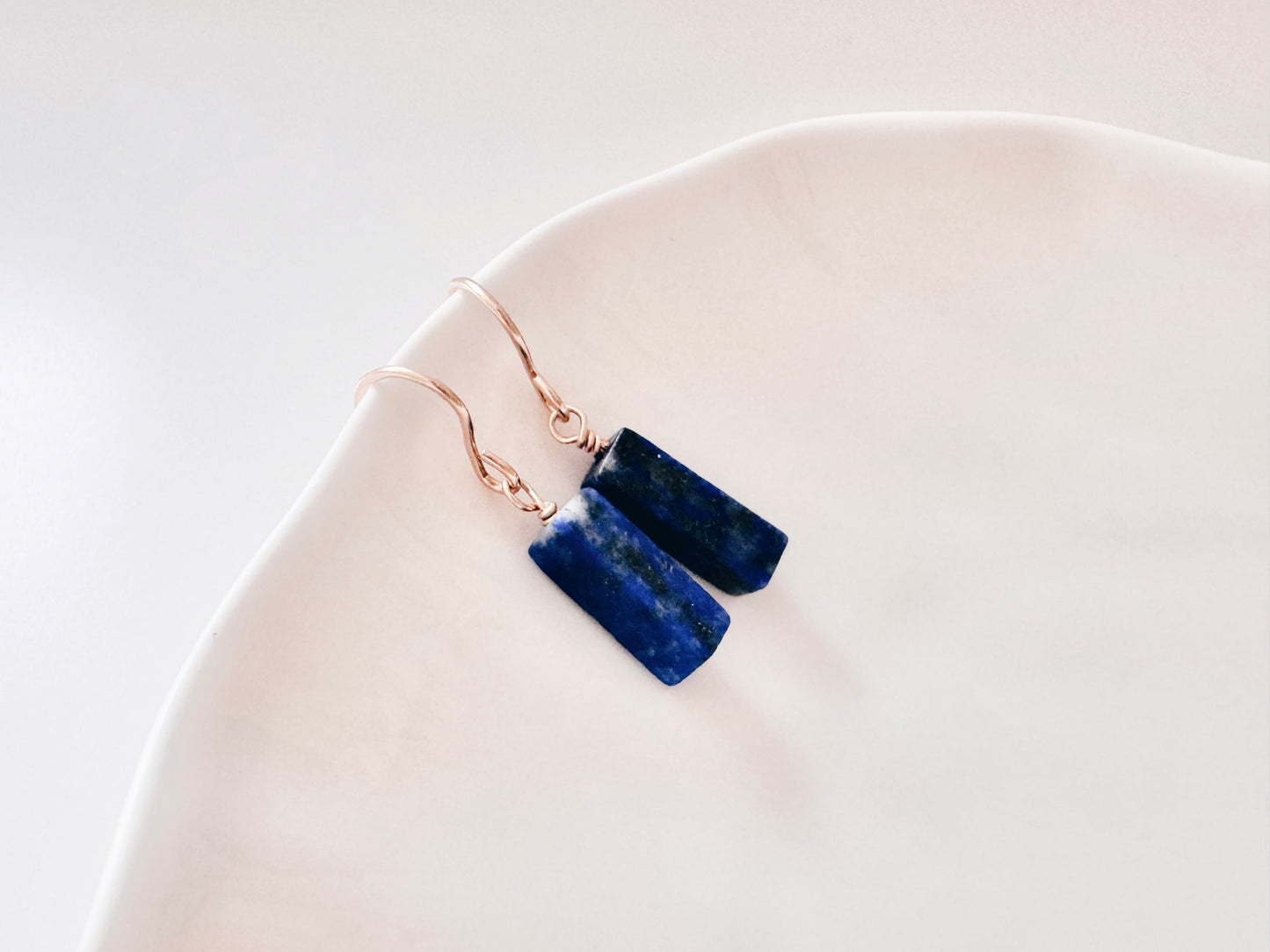 Gold Filled Lapis Lazuli Earrings