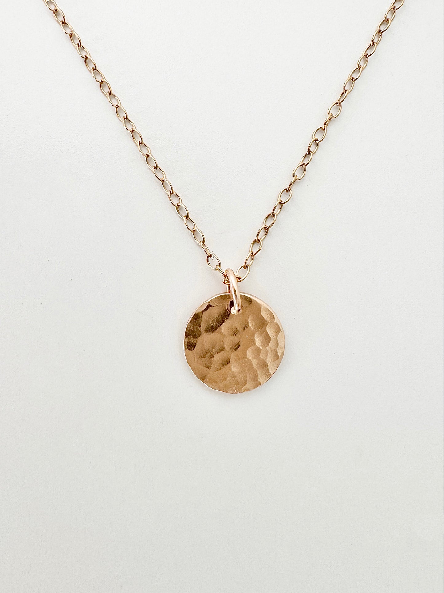 Gold Filled Disc Pendant Necklace