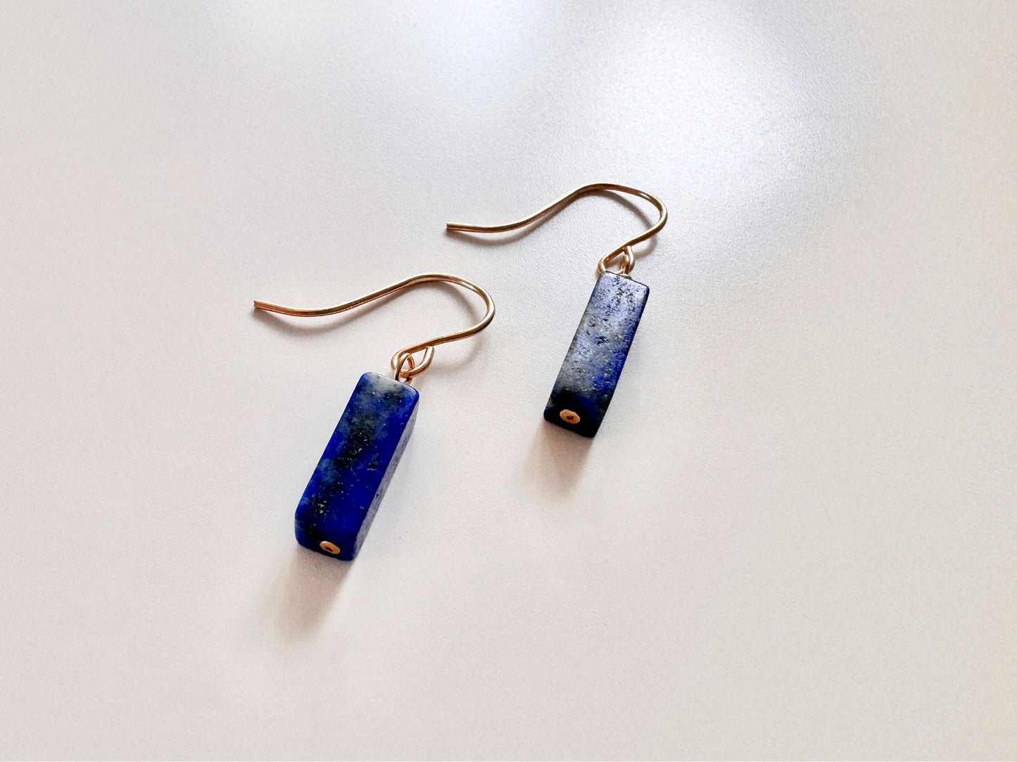 Gold Filled Lapis Lazuli Earrings