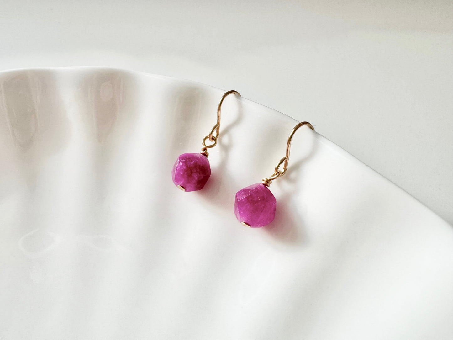 Pink Tourmaline Earrings, October Birthstone