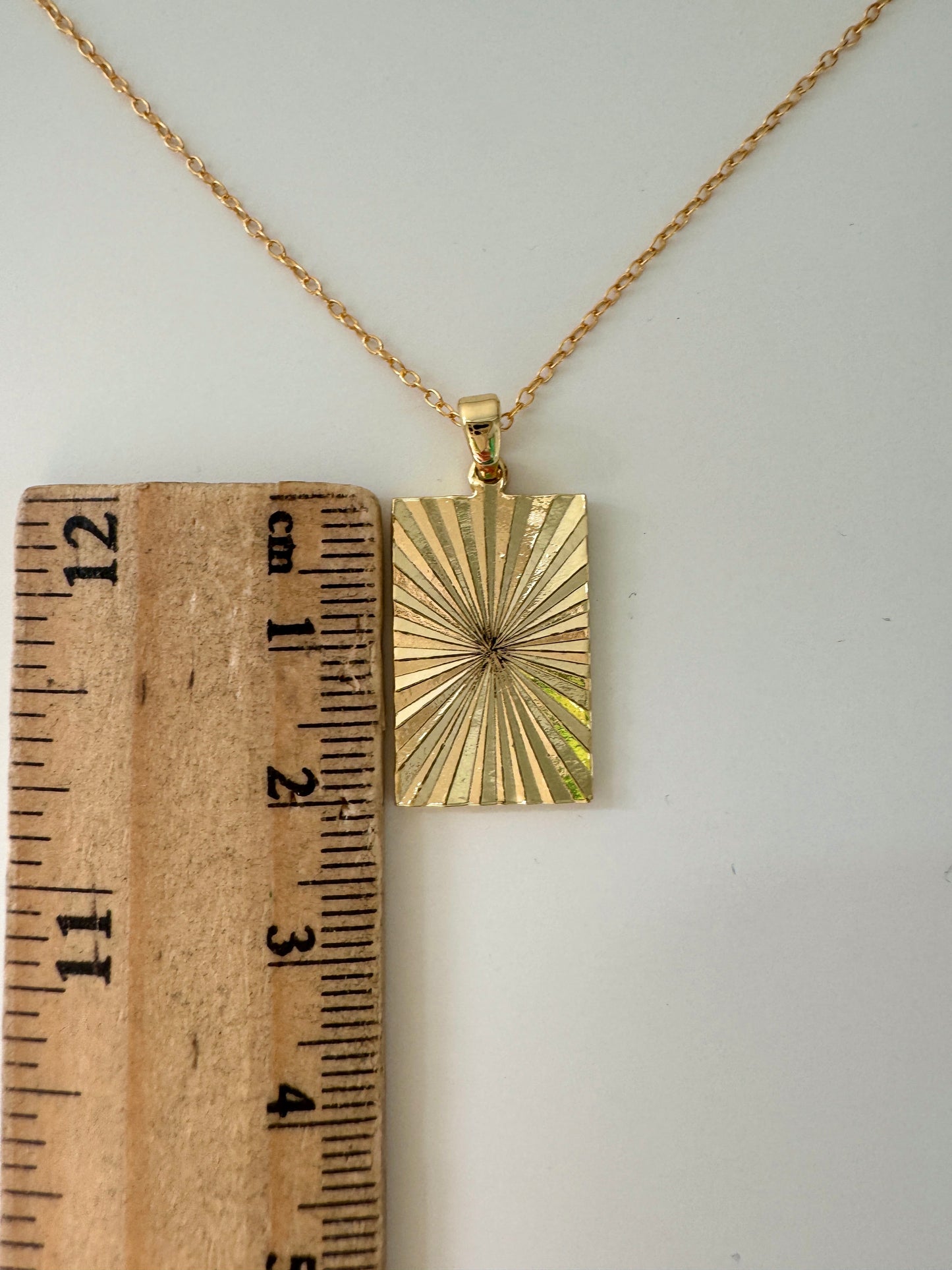 Gold Plated Sunburst Pendant