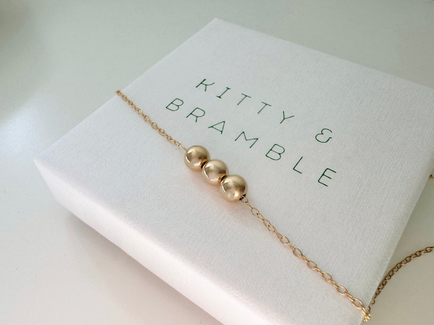 30th Birthday Gold Filled Bead Necklace