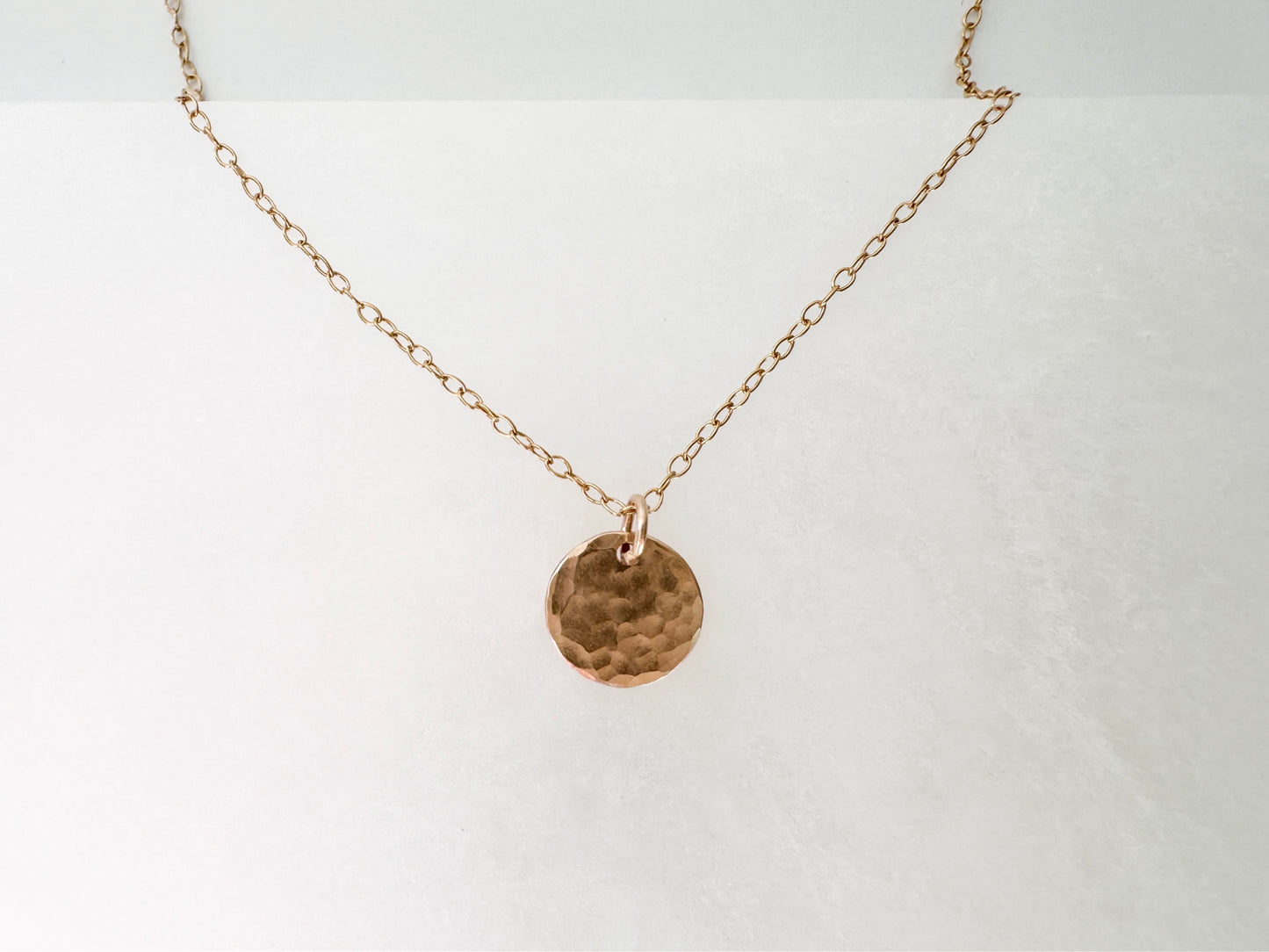 Gold Filled Disc Pendant Necklace