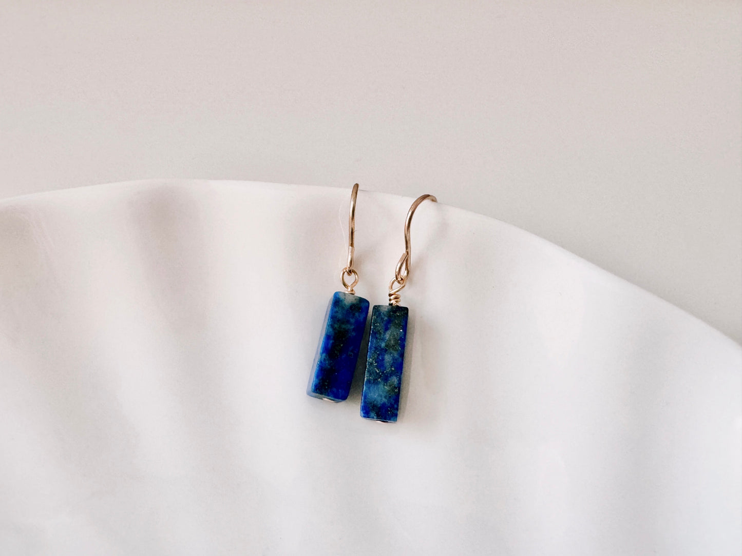 Gold Filled Lapis Lazuli Earrings