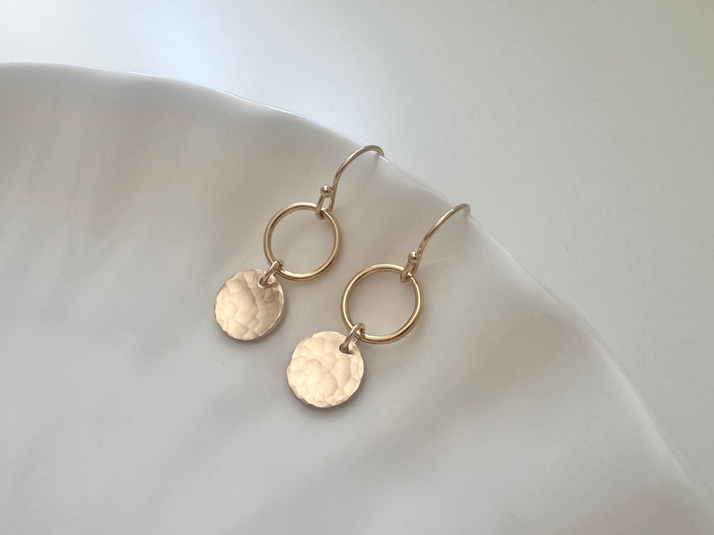 Gold Filled Disc & Hoop Earrings
