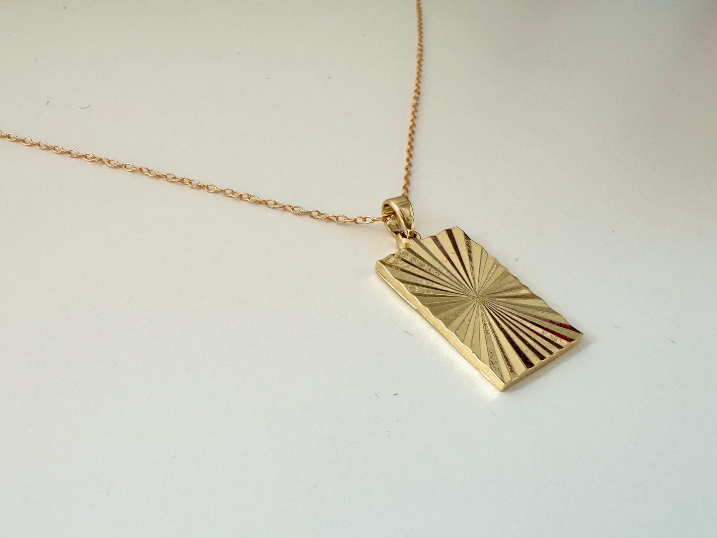 Gold Plated Sunburst Pendant