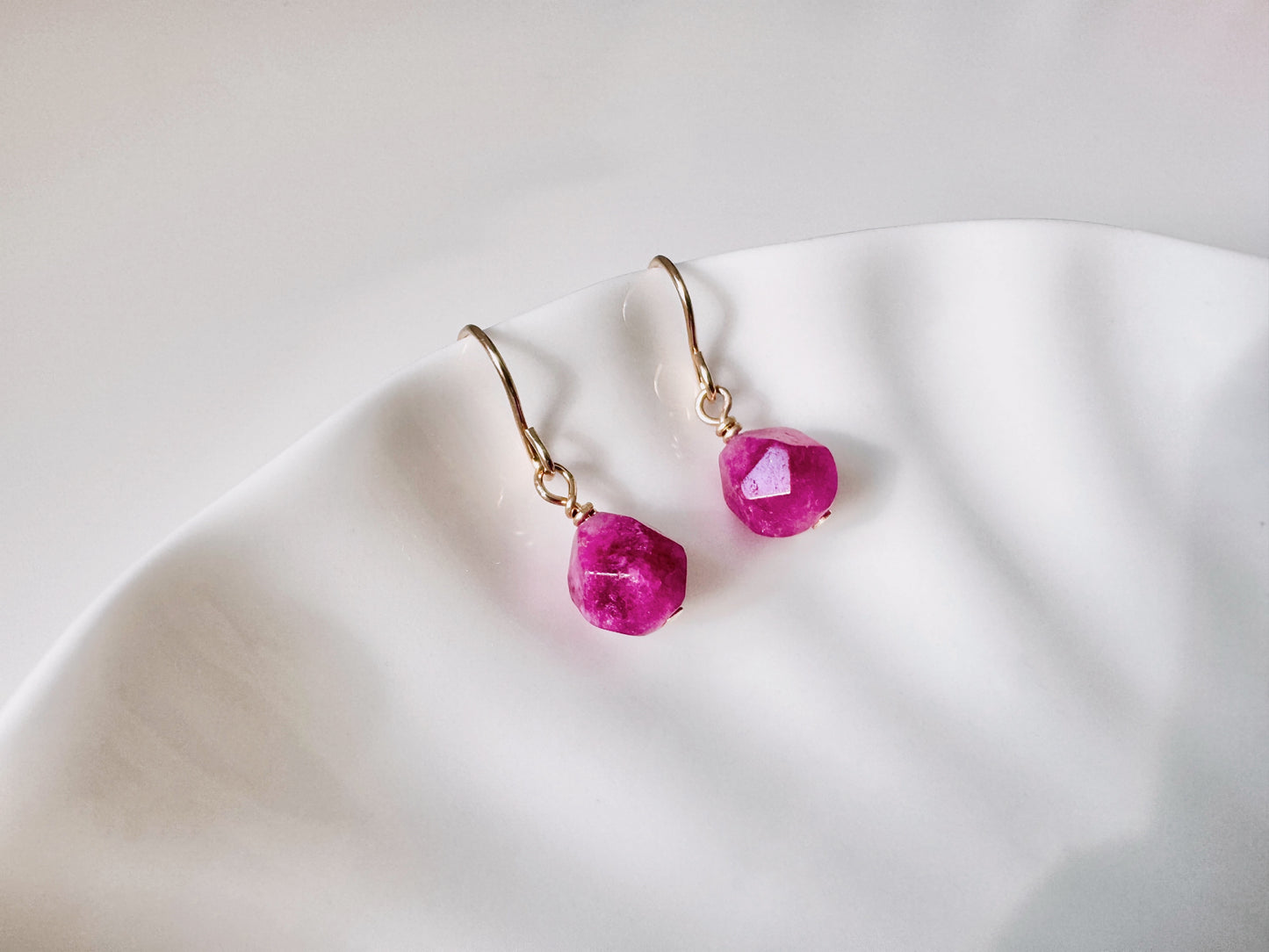 Pink Tourmaline Earrings, October Birthstone