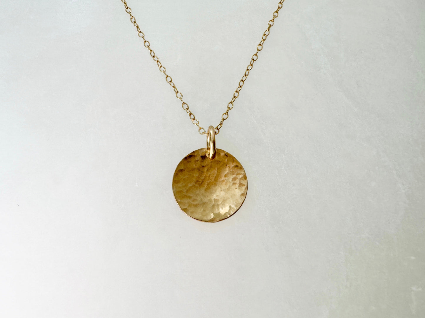 Gold filled disc necklace