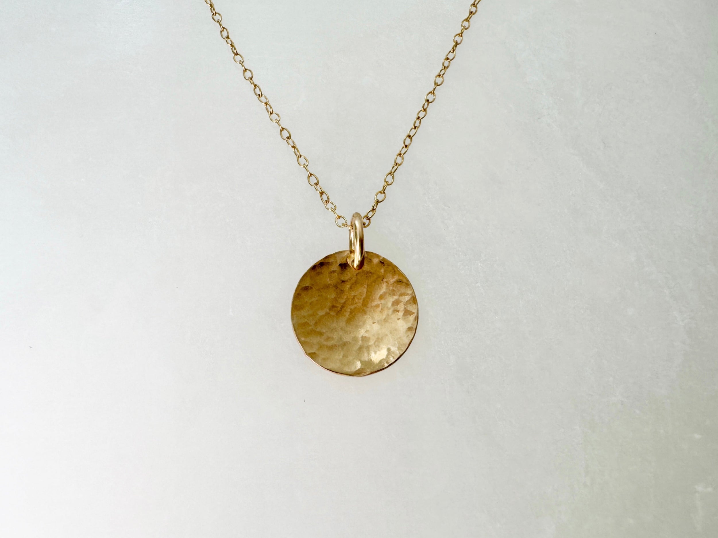 Gold filled disc necklace