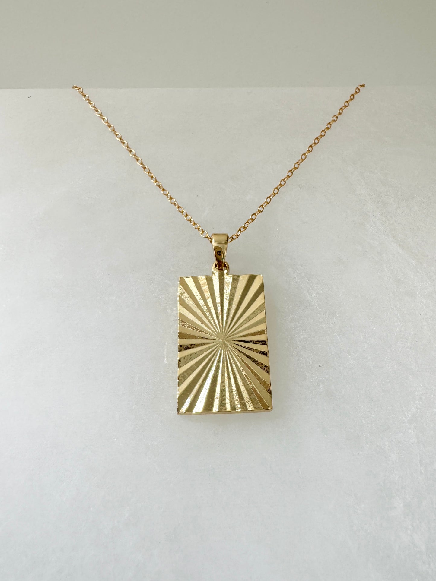 Gold Plated Sunburst Pendant