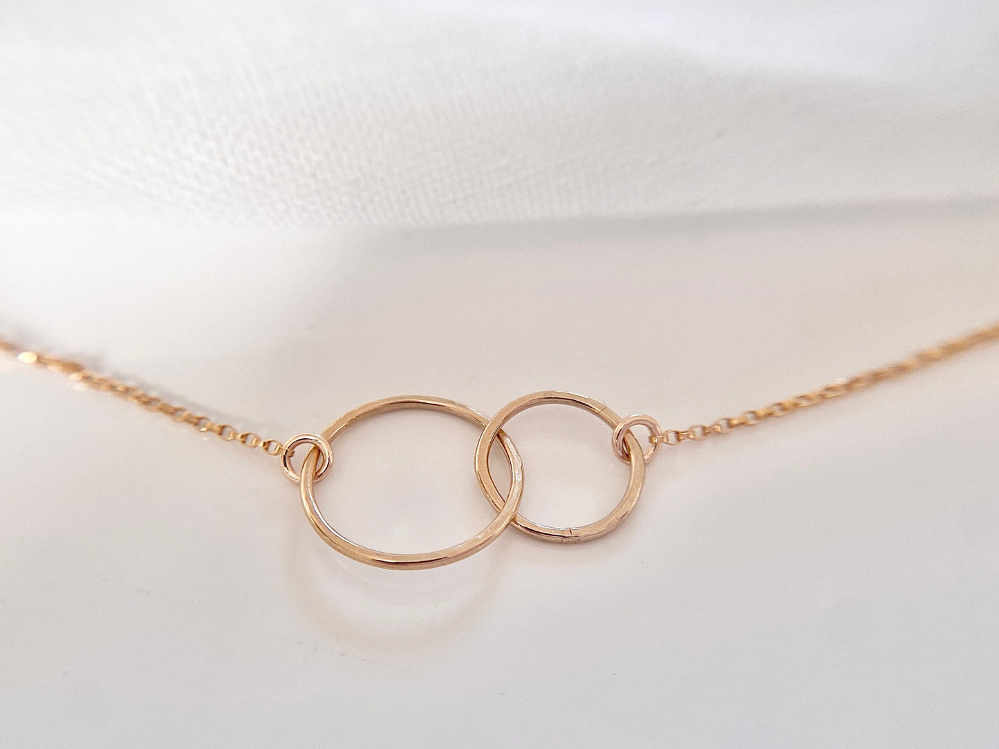 Gold Filled Circles Link Necklace