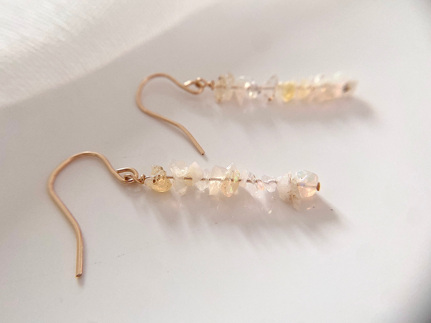 Gold Filled Ethiopian Opal Earrings