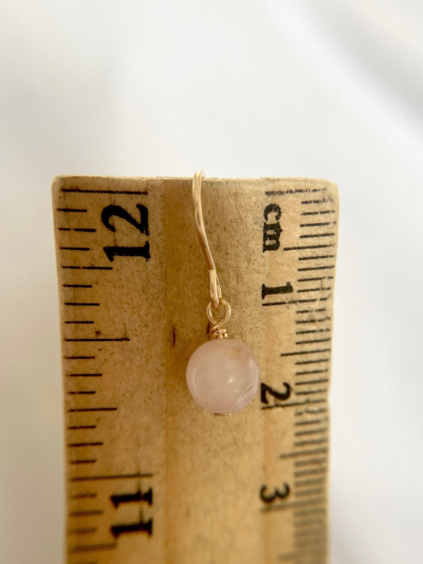 Gold Filled Rose Quartz Earrings