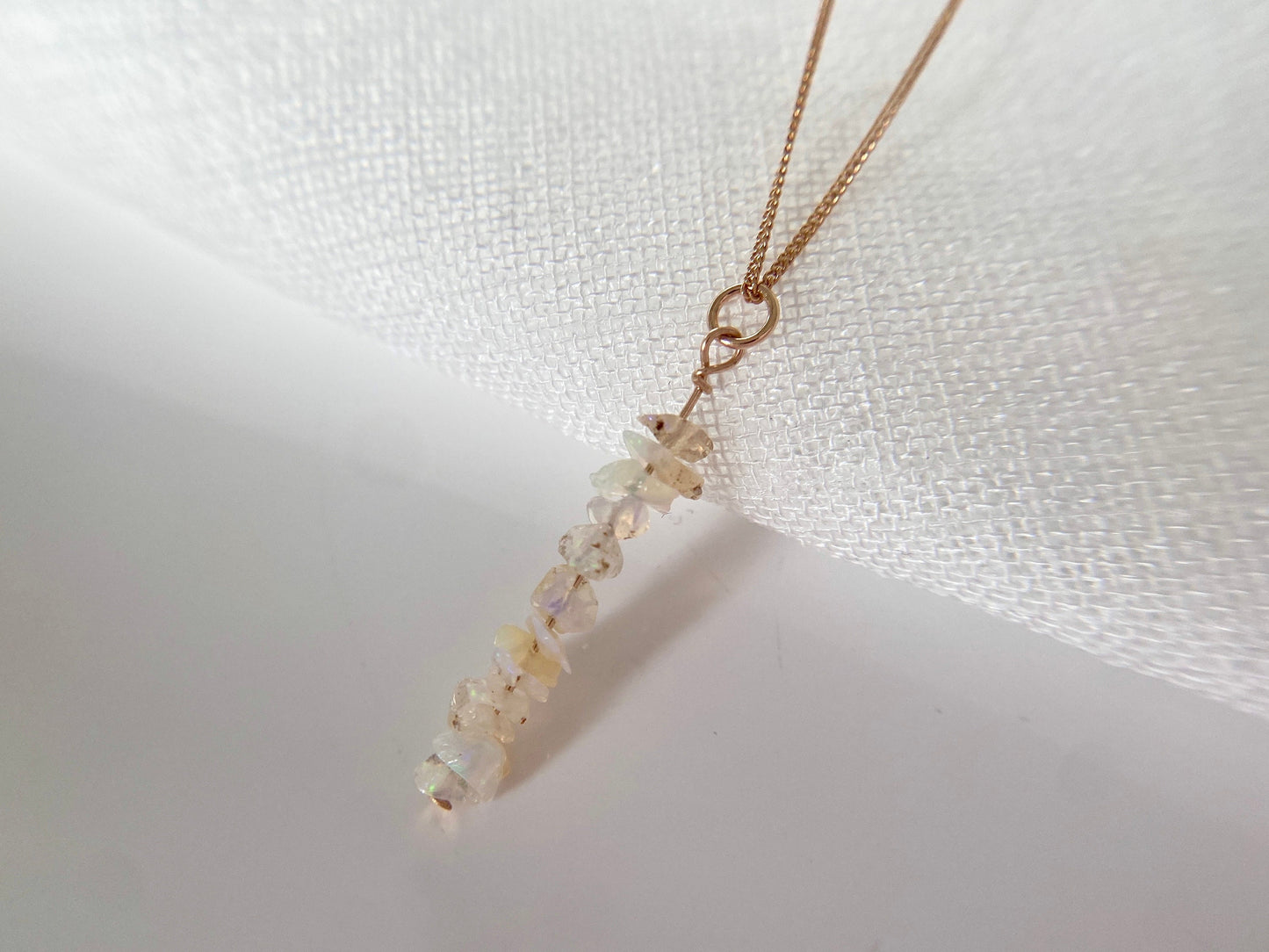 Gold filled opal necklace