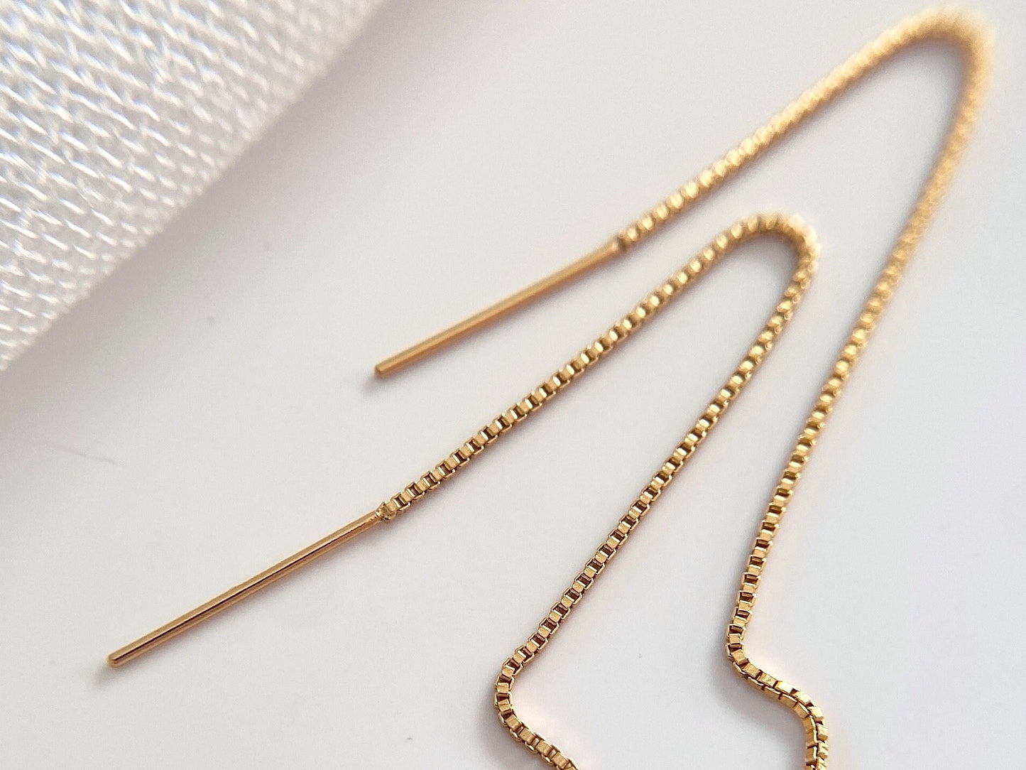 Gold Filled Pearl Threader Earrings