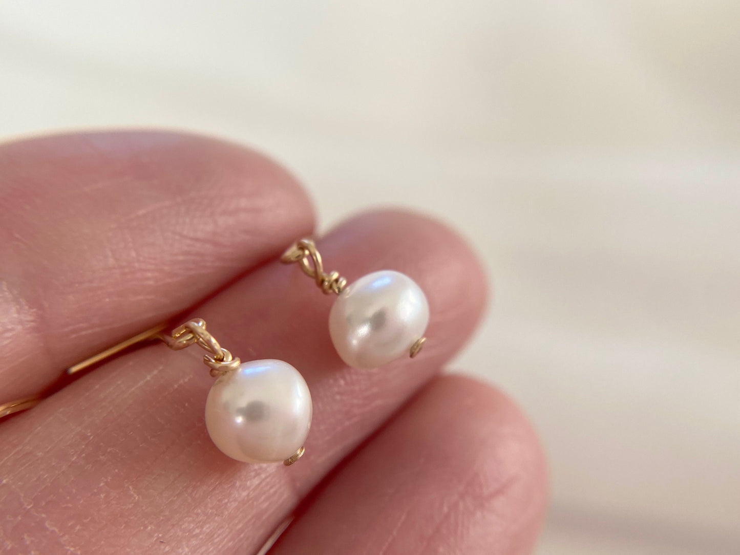 Gold Filled Pearl Earrings
