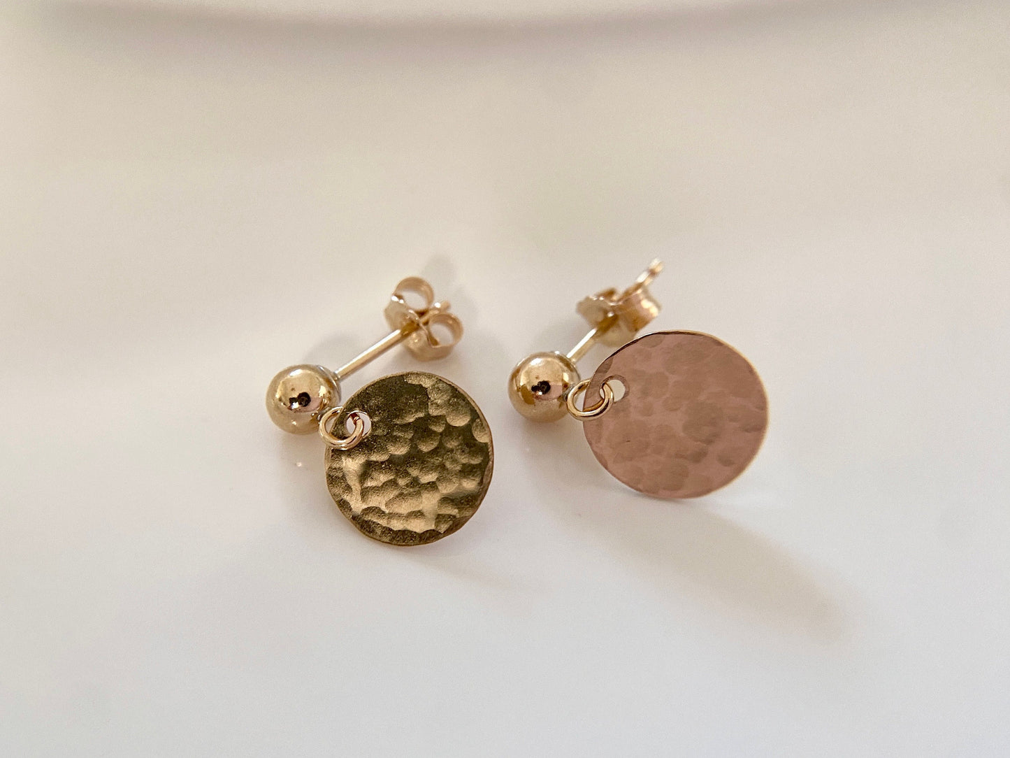Gold Filled Stud Disc Earrings