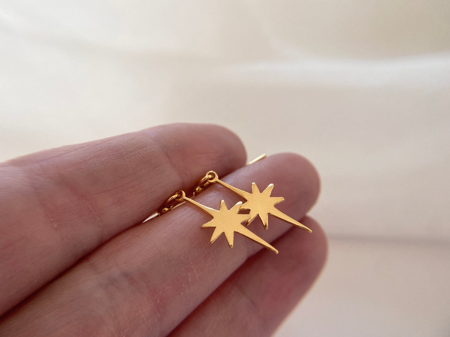 Gold Vermeil Star Earrings