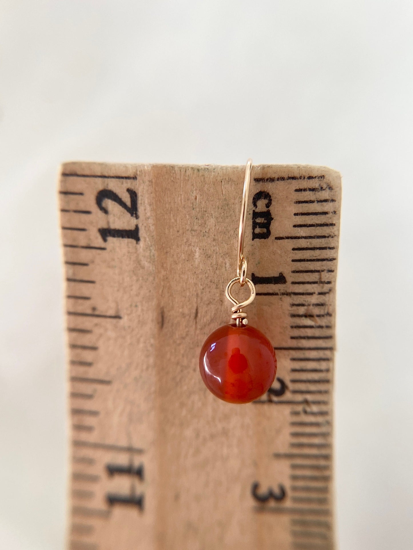 Gold Filled Carnelian Earrings