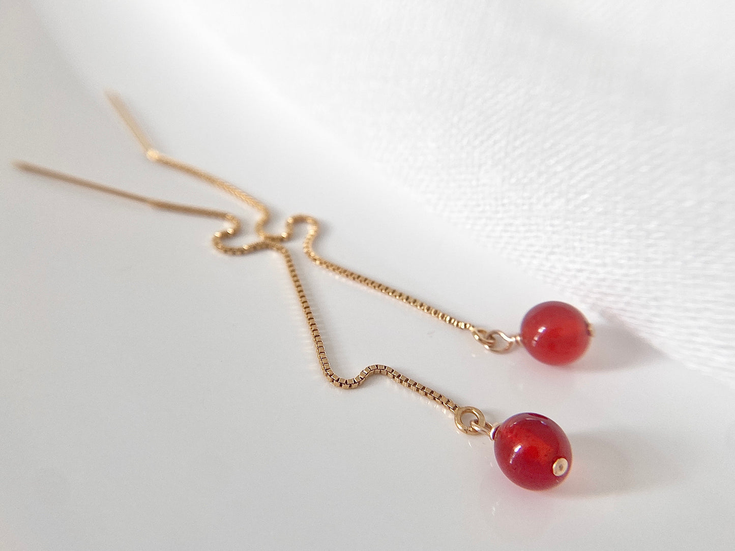 Gold filled carnelian earrings
