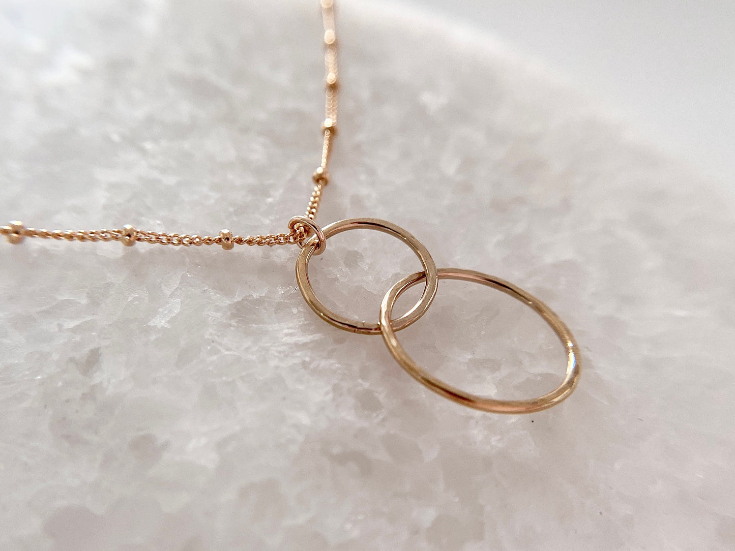 Gold Filled Circles Pendant Necklace