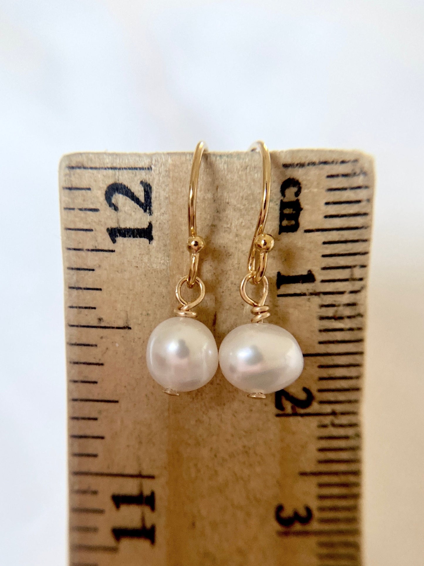 Gold Filled Pearl Earrings