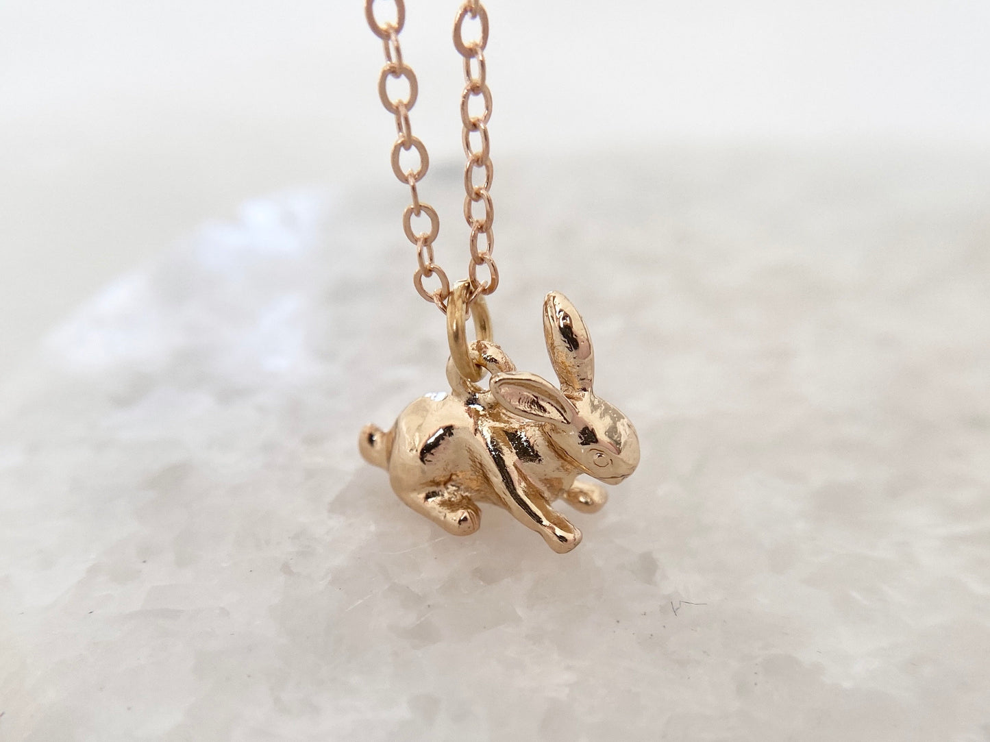 Gold Plated Bunny Rabbit Pendant Necklace