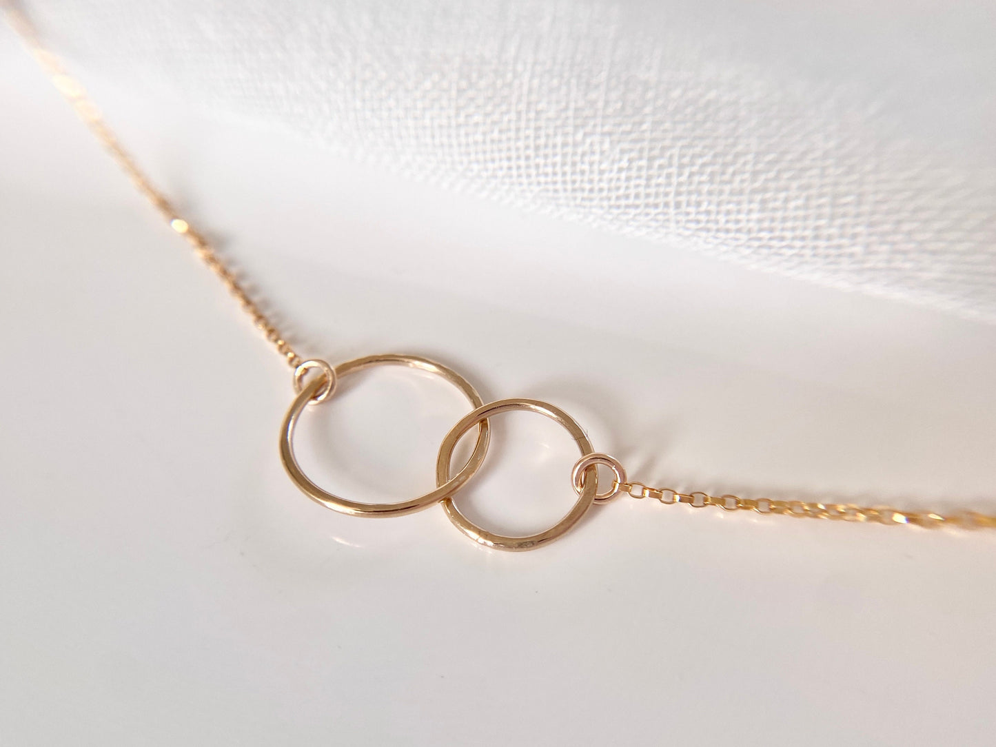 Gold Filled Circles Link Necklace