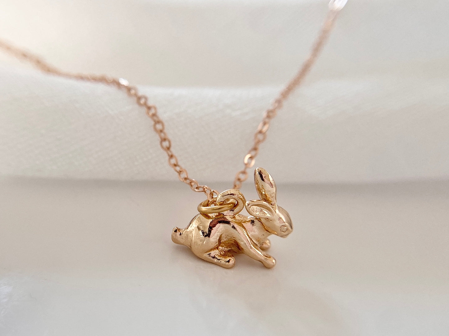 Gold Plated Bunny Rabbit Pendant Necklace