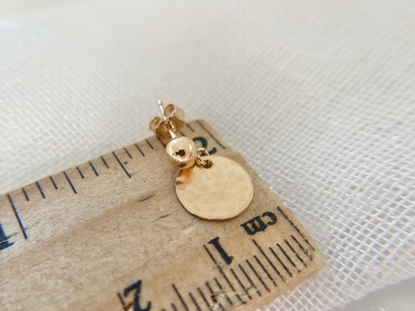Gold Filled Stud Disc Earrings