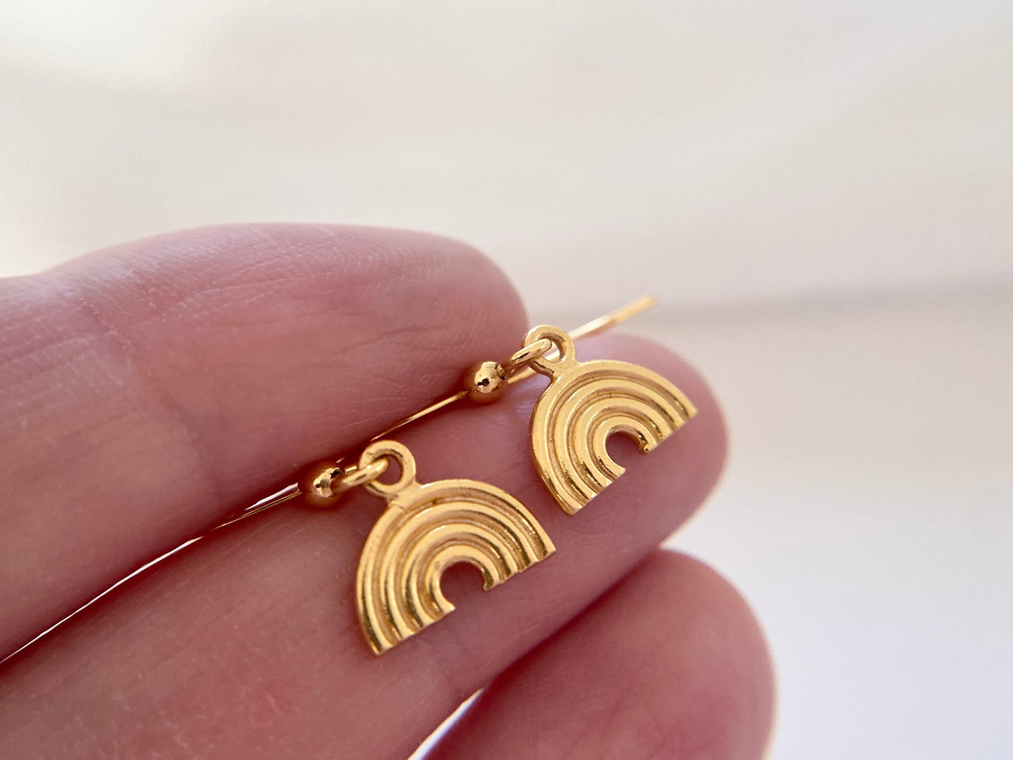 Gold Vermeil Rainbow Earrings