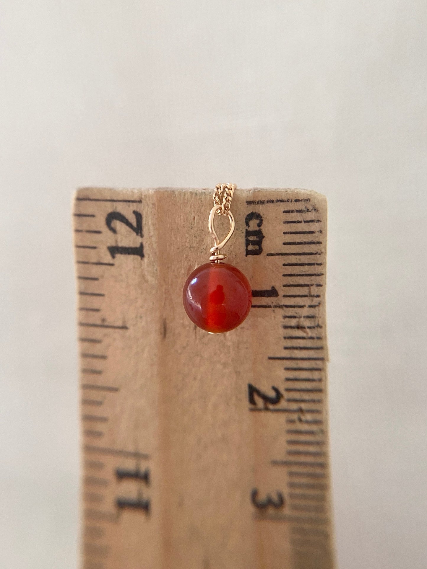 Gold Filled Carnelian Pendant Necklace