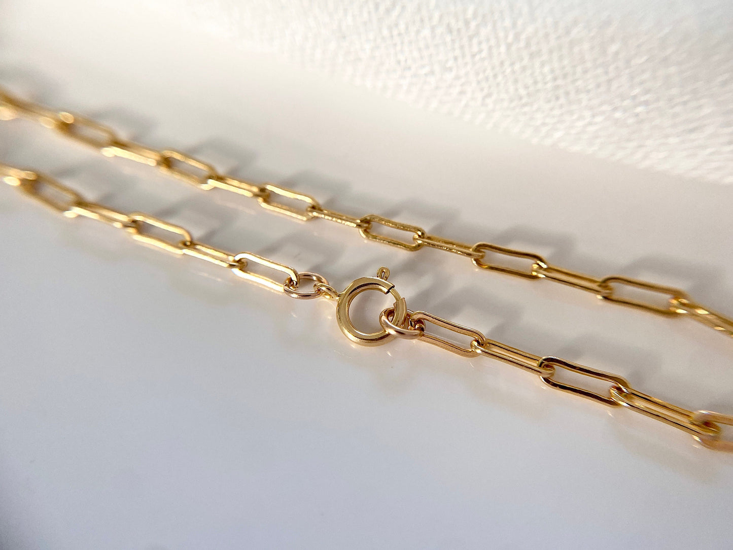 Gold Filled Paperclip Chain Bracelet