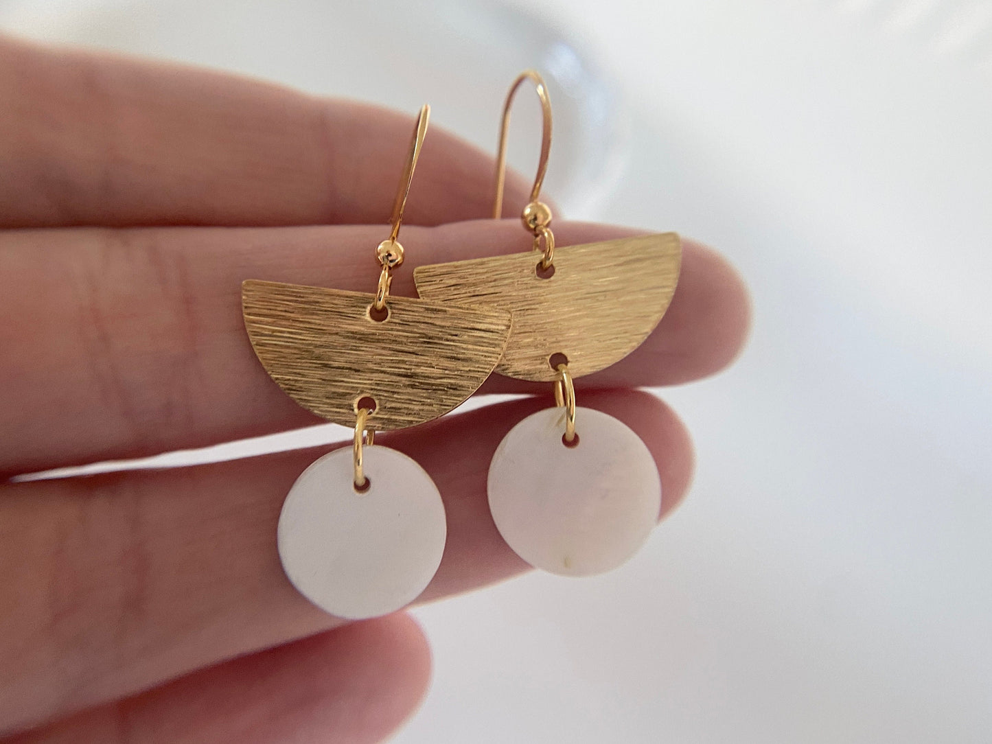 Gold statement earrings