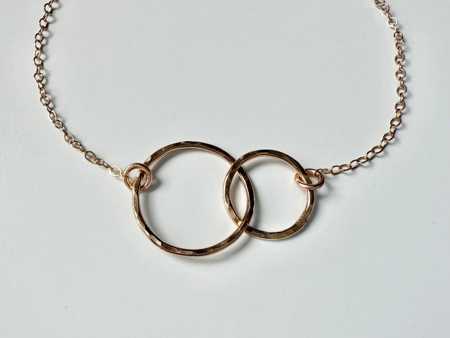 Gold Filled Circles Link Necklace