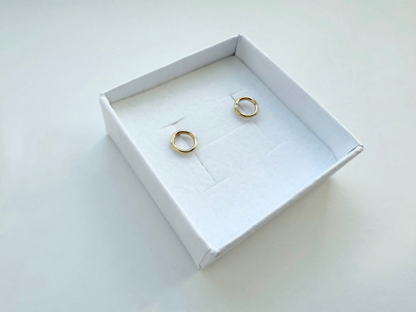 Gold Filled Petite Circle Stud Earrings