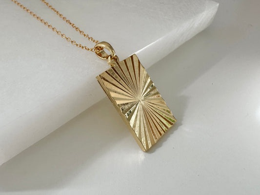 Gold Plated Sunburst Pendant