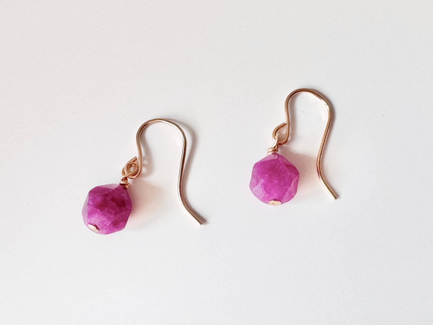 Pink Tourmaline Earrings, October Birthstone