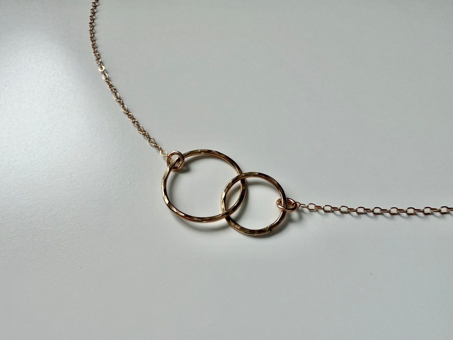 Gold Filled Circles Link Necklace