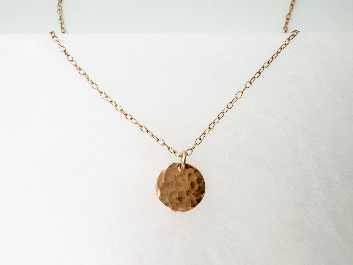Gold Filled Disc Pendant Necklace