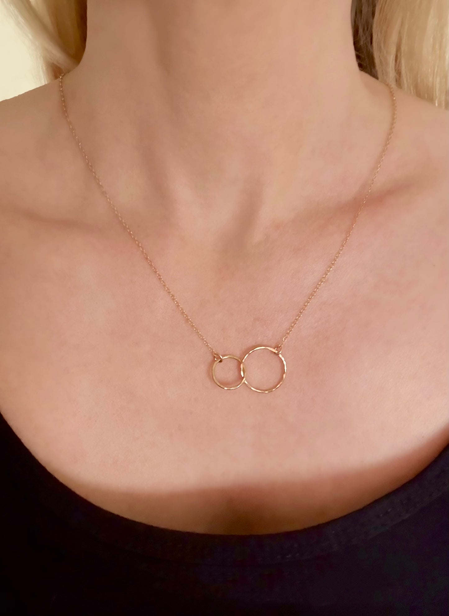 Gold Filled Circles Link Necklace