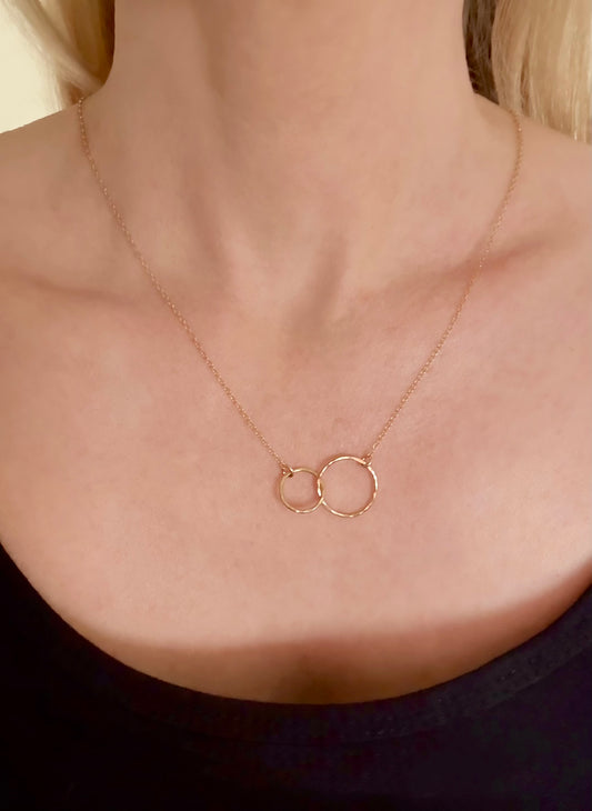 Gold Filled Circles Link Necklace