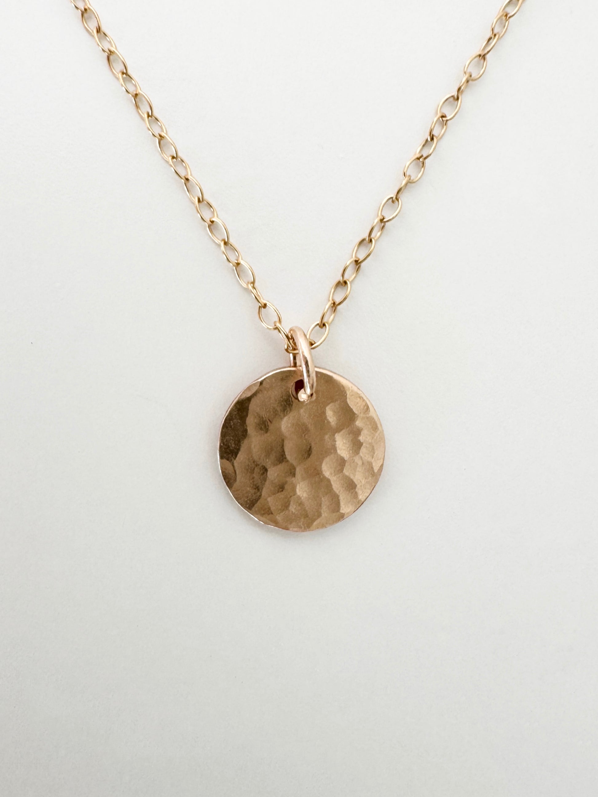 Gold disc necklace