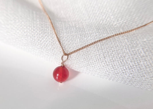 Gold filled carnelian necklace