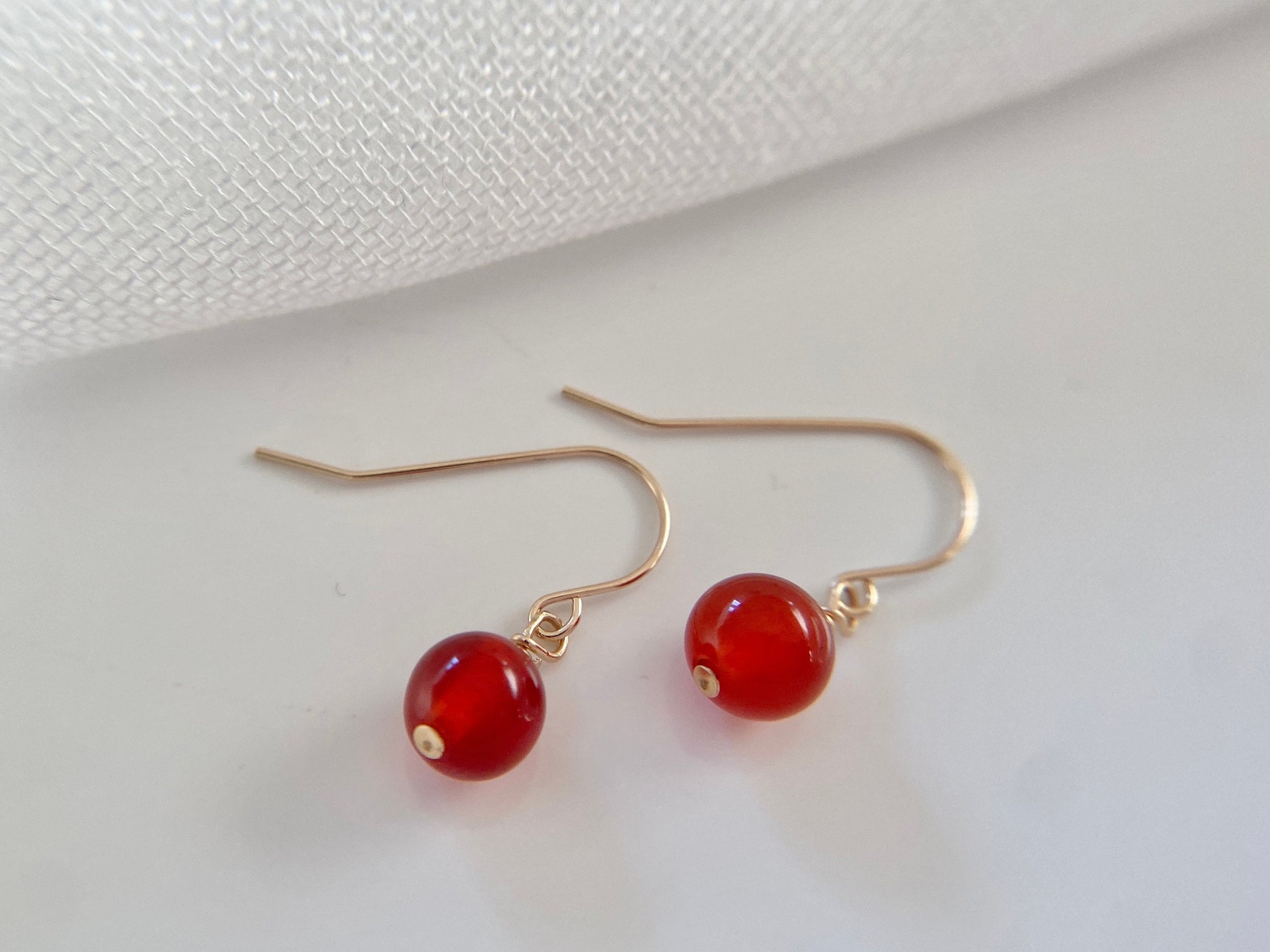 Gold filled carnelian earrings